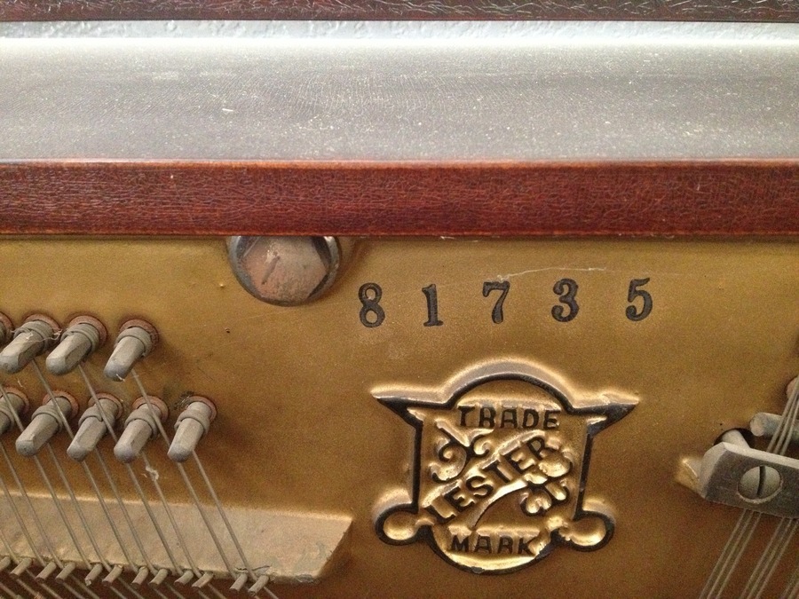 Lester piano serial number location